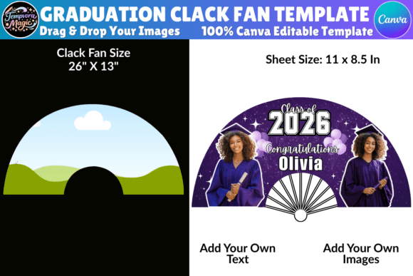 Download Graduation Clack Fan Canva Template - Premium Resources