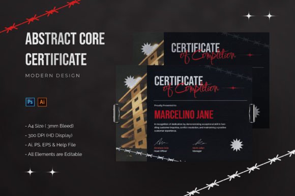 Download Abstract Core - Certificate Template - Certificate template Collection