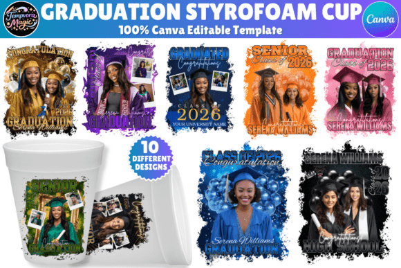 Download Graduation Styrofoam Cup Canva Template - Premium Resources