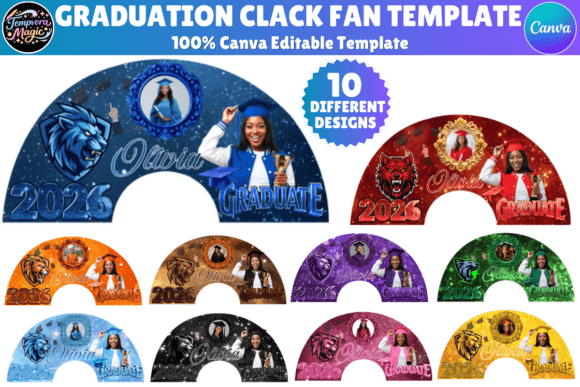 Download 10 Graduation Clack Fan Canva Template - Premium Resources