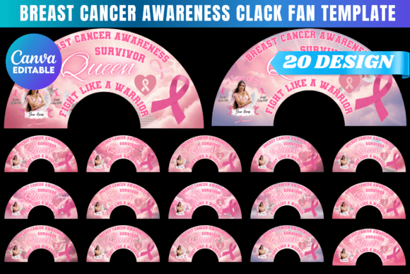 Download Pink Breast Cancer Clack Fan Template - Premium Resources