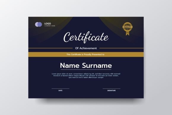 Download Luxurious Dark Certificate Template - Certificate template Collection