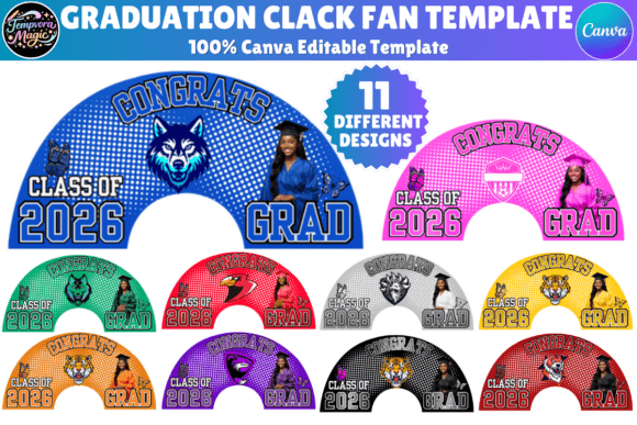 Download Graduation Clack Fan Canva Template - Premium Resources