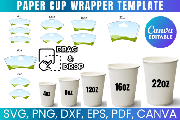Download 6 Paper Cup Wrapper Template Bundle - Premium Bundle