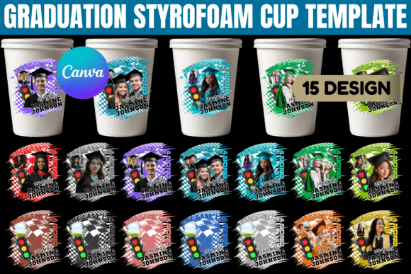 Download Graduation Styrofoam Cup Template Bundle - Styrofoam cup Collection