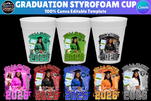 Download Graduation Styrofoam Cup Canva Editable - Styrofoam cup Collection