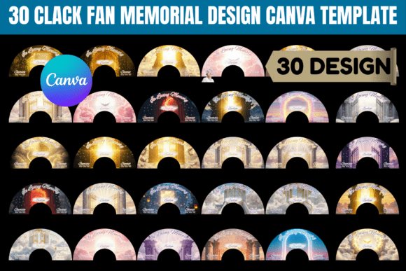Download 30 Clack Fan Memorial Design Template - Premium Bundle